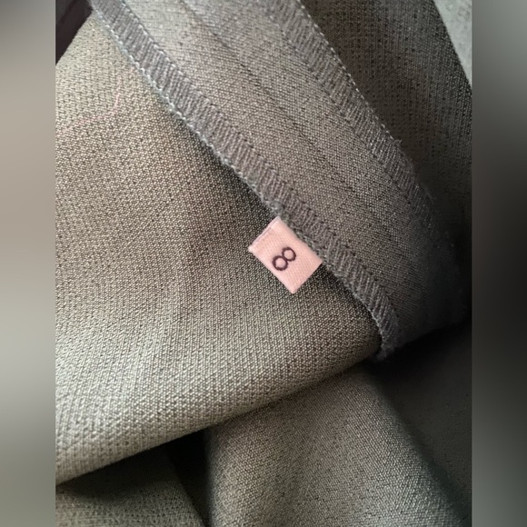 Isoude Green Straight Leg High Rise Pants, Women's Size 8, Designer Trousers - Picture 5 of 10